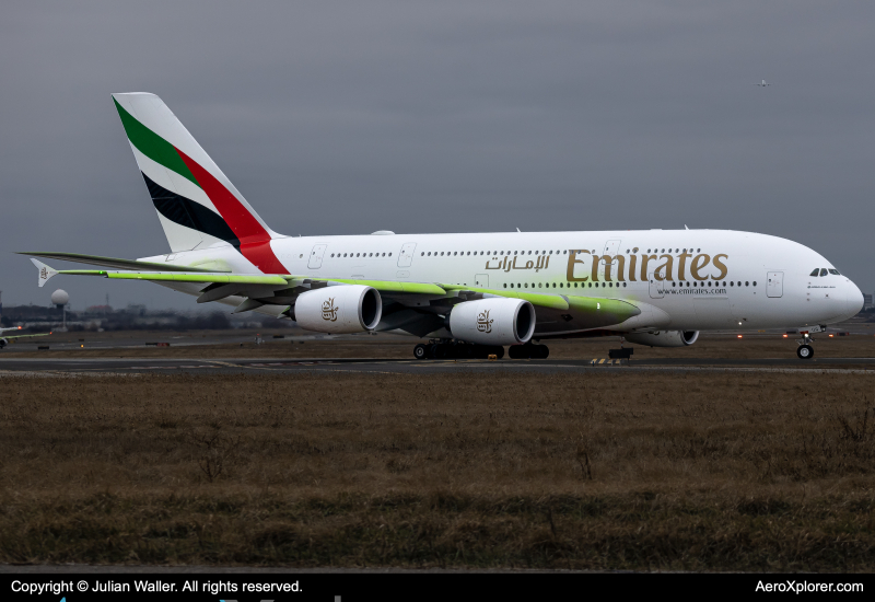 Photo of A6-EUG - Emirates Airbus A380-800 at YYZ on AeroXplorer Aviation Database