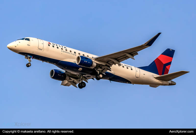 Photo of N240SY - Delta Connection Embraer E175 at BOI on AeroXplorer Aviation Database