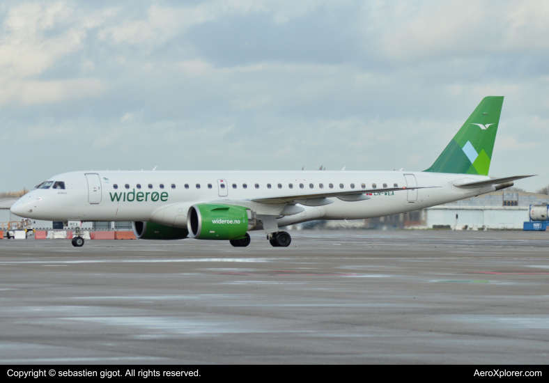 Photo of LN-WEA - Widerøe Embraer E190-E2 at BRU on AeroXplorer Aviation Database