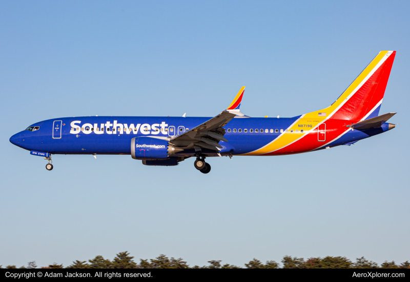 Photo of N8719Q - Southwest Airlines Boeing 737 MAX 8 at BWI on AeroXplorer Aviation Database