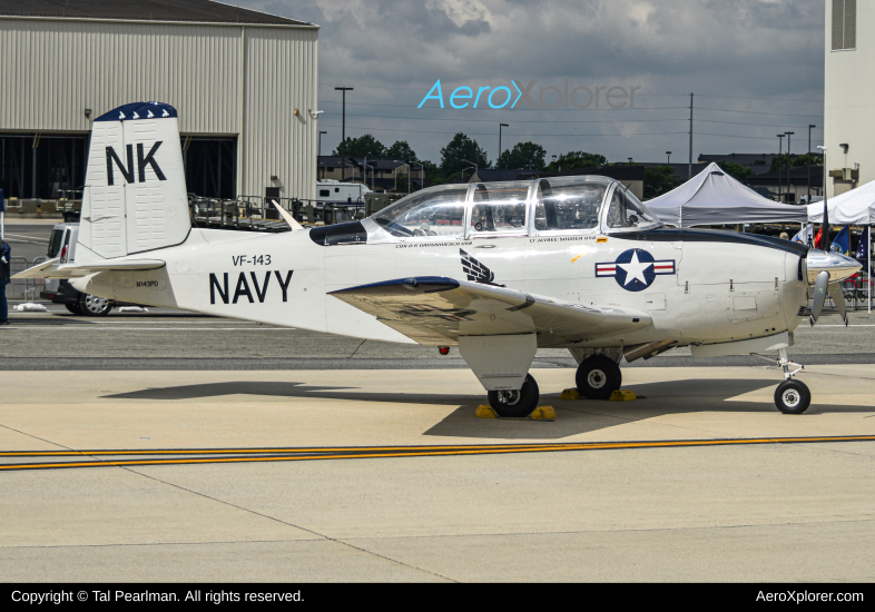 Photo of N143PD - PRIVATE Beechcraft T-34 Mentor  at DOV on AeroXplorer Aviation Database