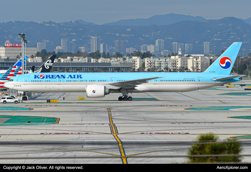 Photo of HL7203 - Korean Air  Boeing 777-300ER at LAX on AeroXplorer Aviation Database