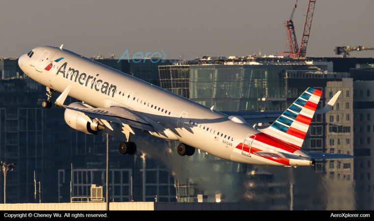 Photo of N410AN - American Airlines Airbus A321NEO at BOS on AeroXplorer Aviation Database
