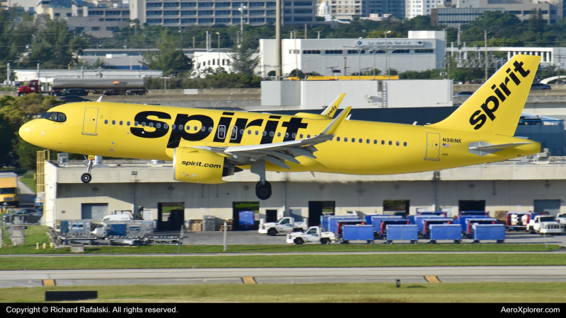 Photo of N981NK - Spirit Airlines Airbus A320NEO at FLL on AeroXplorer Aviation Database