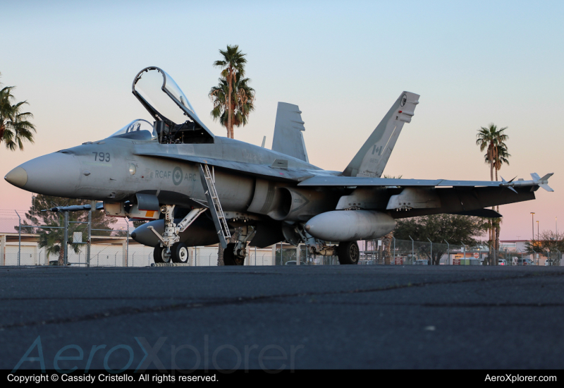 Photo of 188793 - Royal Canadian Air Force McDonnell Douglas CF-188 Hornet at TUS on AeroXplorer Aviation Database