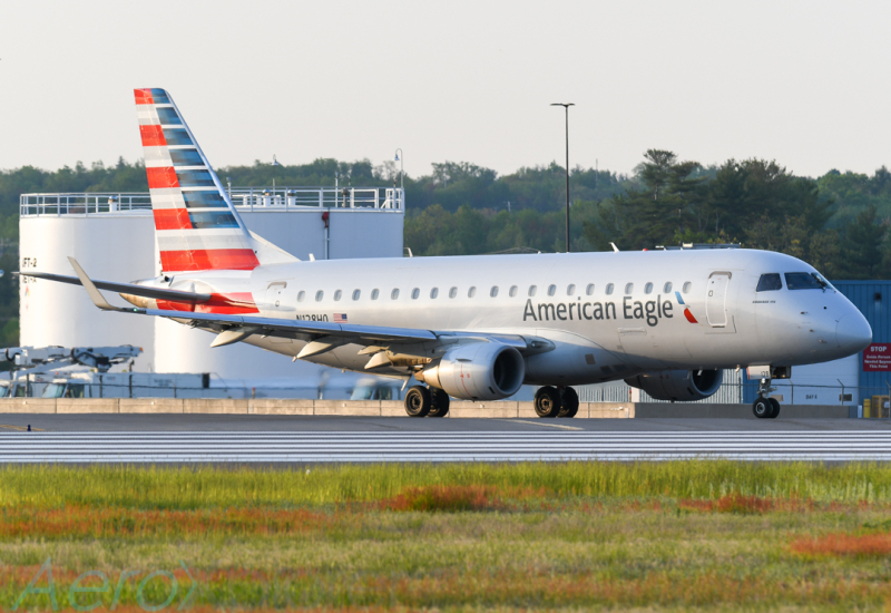 Photo of N128HQ - American Eagle Embraer E175 at MHT on AeroXplorer Aviation Database