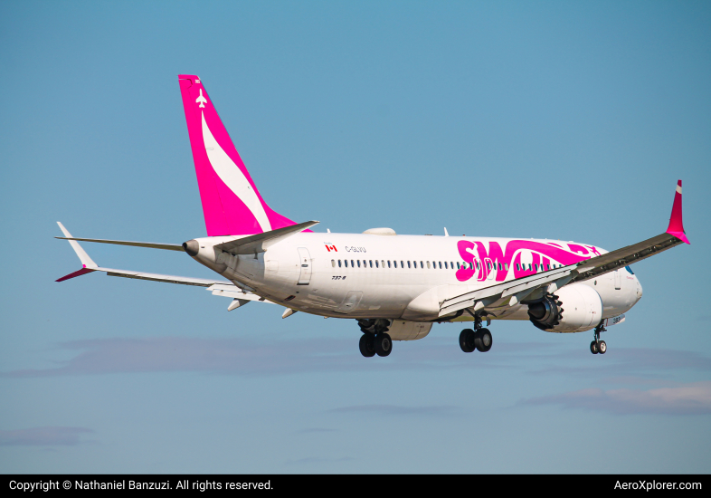 Photo of C-GLVU - Swoop Boeing 737 MAX 8 at YYZ on AeroXplorer Aviation Database