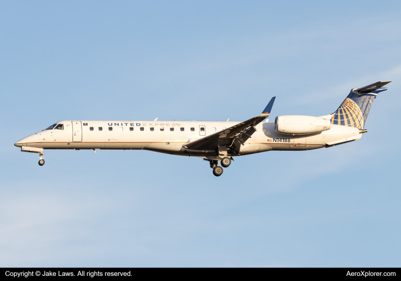 Photo of N14188 - United Express Embraer ERJ145 at IAD on AeroXplorer Aviation Database