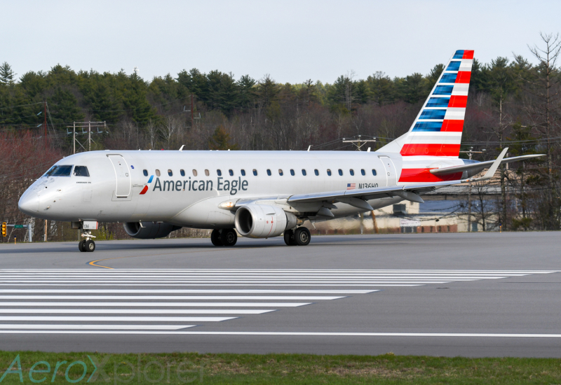 Photo of N136HQ - American Eagle Embraer E170LR at MHT on AeroXplorer Aviation Database