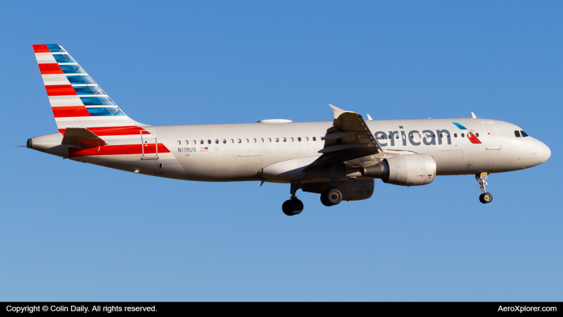 Photo of N119US - American Airlines Airbus A320 at CLT on AeroXplorer Aviation Database