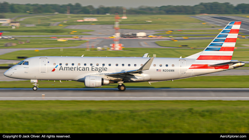 Photo of N206NN - American Eagle Embraer E175 at CVG on AeroXplorer Aviation Database
