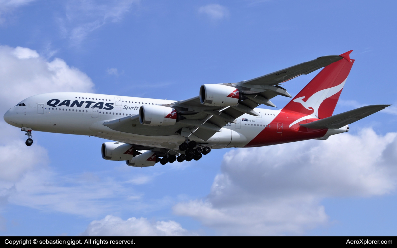 Photo of VH-OQL - Qantas Airways Airbus A380-800 at LHR on AeroXplorer Aviation Database