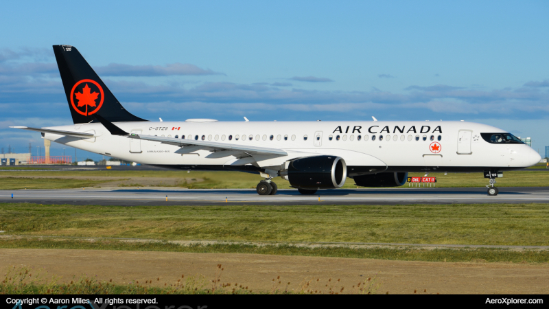 Photo of C-GTZS - Air Canada Airbus A220-300 at YYZ on AeroXplorer Aviation Database