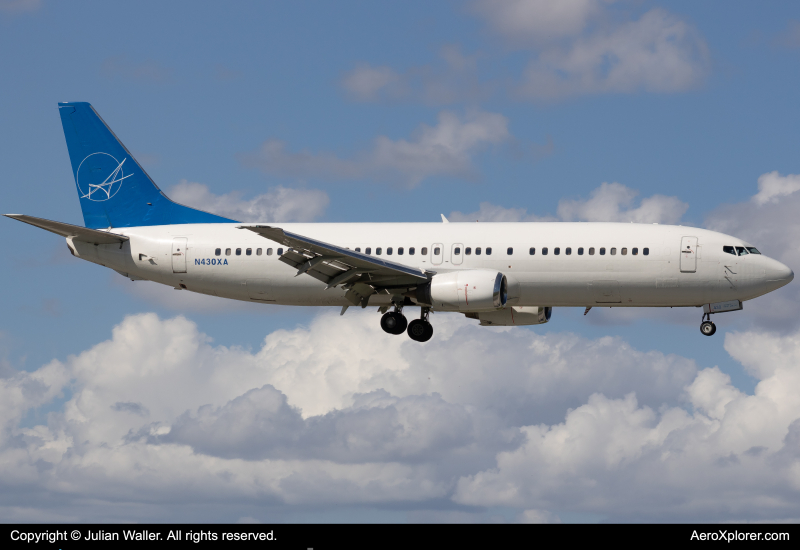 Photo of N430XA - iaero  Boeing 737-400 at MIA on AeroXplorer Aviation Database