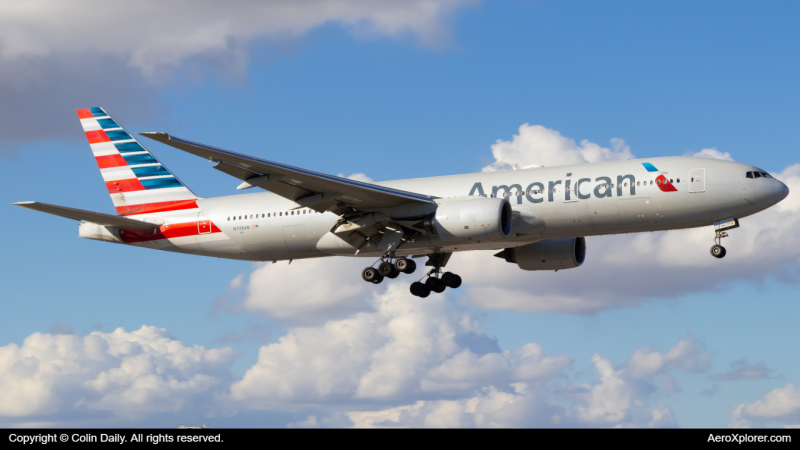 Photo of N798AN - American Airlines Boeing 777-200ER at MIA on AeroXplorer Aviation Database