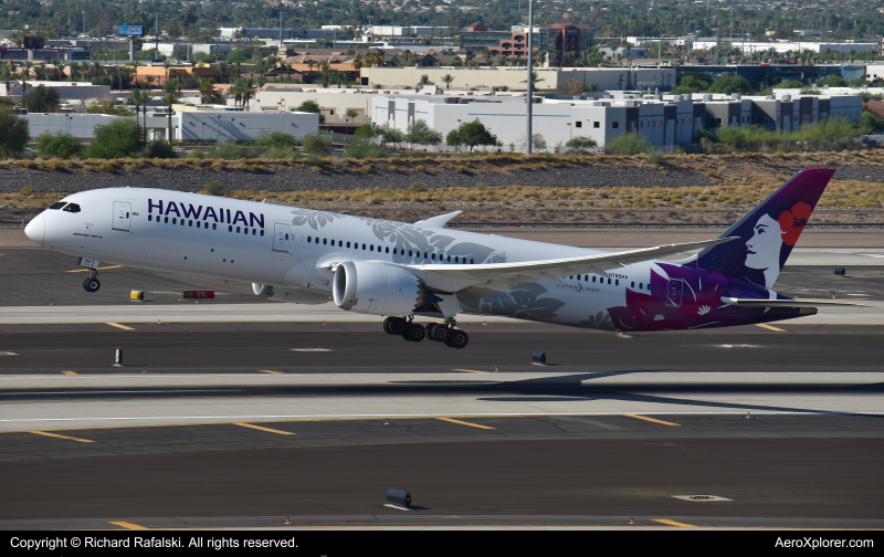 Photo of N780HA - Hawaiian Airlines Boeing 787-9 at PHX on AeroXplorer Aviation Database