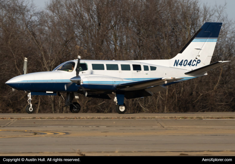 Photo of N404CP - PRIVATE Cessna 404 Titan at AGC on AeroXplorer Aviation Database