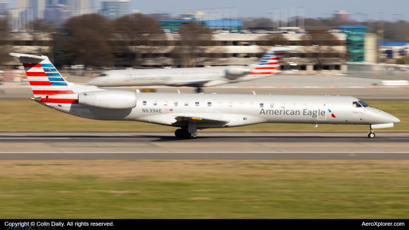 Photo of N639AE - American Eagle Embraer ERJ145 at CLT on AeroXplorer Aviation Database