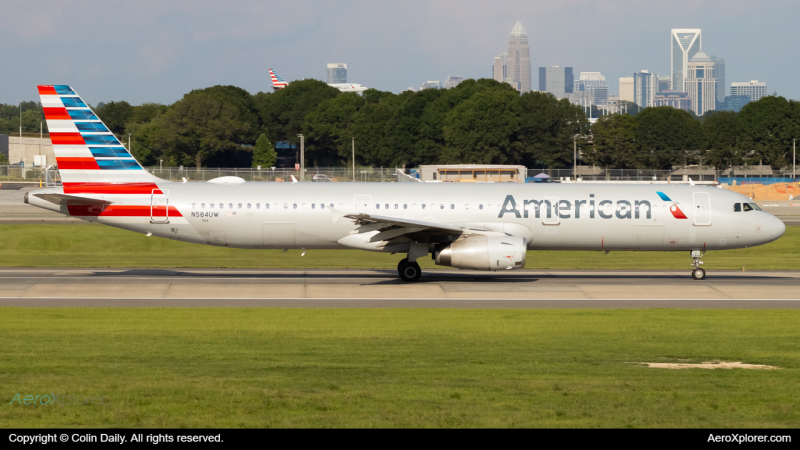 Photo of N584UW - American Airlines Airbus A321-200 at CLT on AeroXplorer Aviation Database