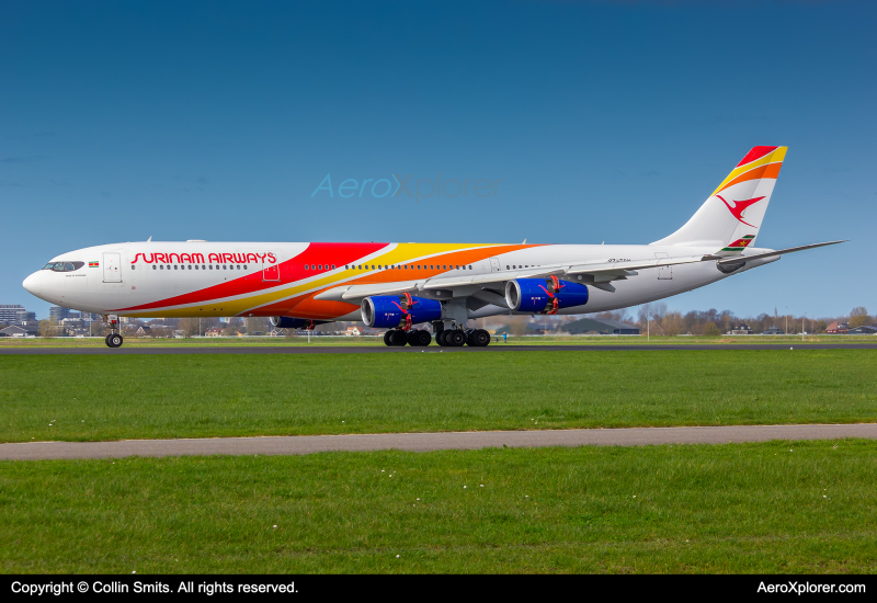 Photo of PZ-TCW - Surinam Airways Airbus A340-300 at AMS on AeroXplorer Aviation Database