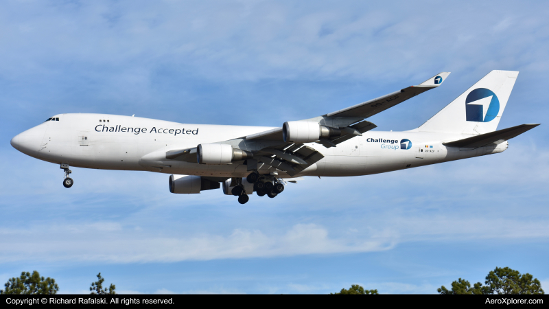 Photo of OO-ACF - Challenge Airlines Boeing 747-400F at ATL on AeroXplorer Aviation Database