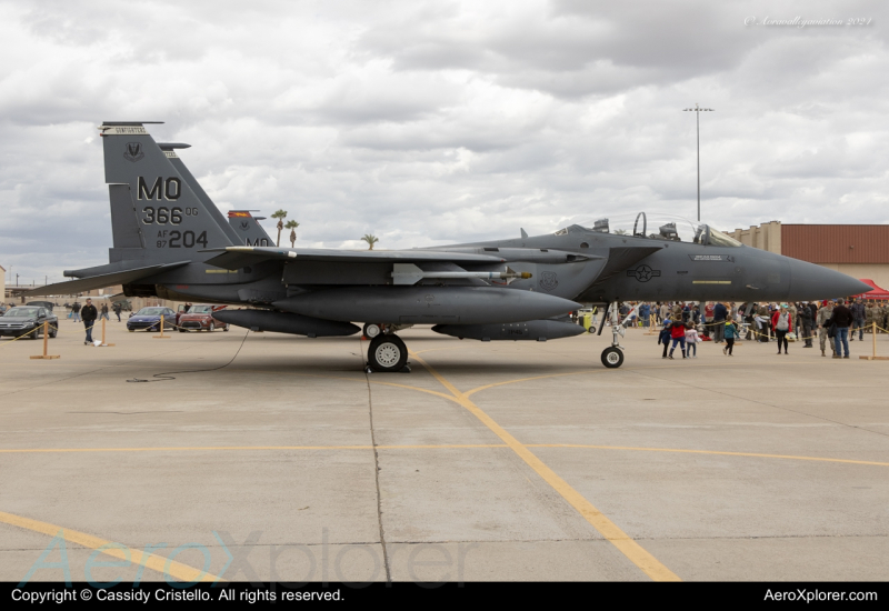Photo of 87-0204 - USAF - United States Air Force McDonnell Douglas F-15E Strike Eagle at LUF on AeroXplorer Aviation Database