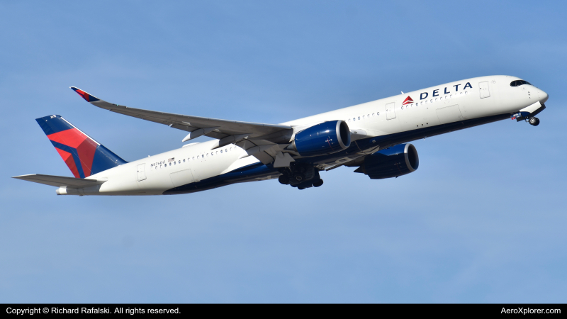 Photo of N576DZ - Delta Airlines Airbus A350-900 at PHX on AeroXplorer Aviation Database