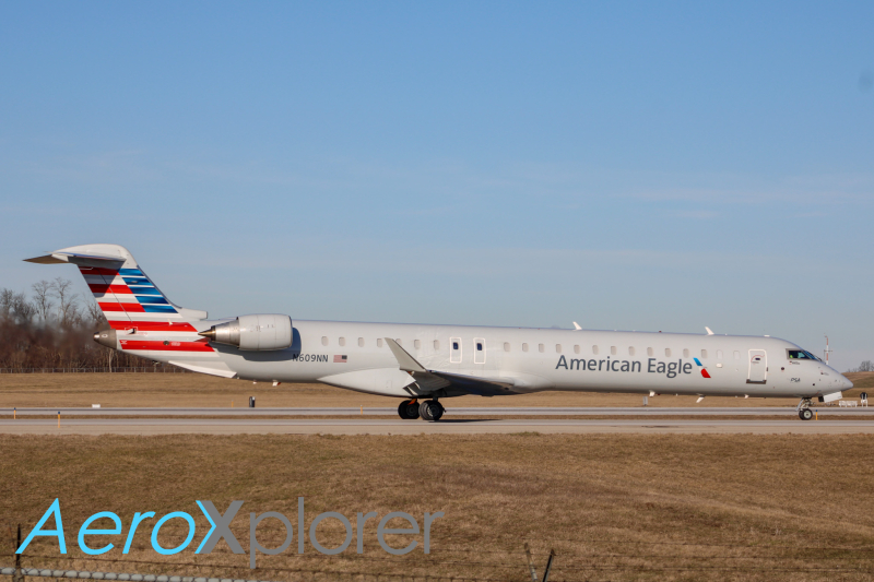 Photo of N609NN - American Airlines Mitsubishi CRJ-900 at CVG on AeroXplorer Aviation Database