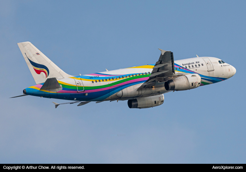 Photo of HS-PGZ - Bangkok Airways Airbus A319 at HKG on AeroXplorer Aviation Database