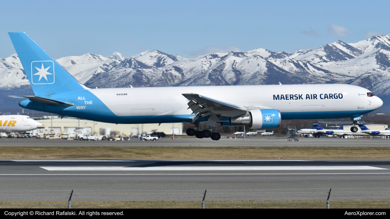 Photo of N496MM - Maersk Air Cargo Boeing 767-300F at ANC on AeroXplorer Aviation Database