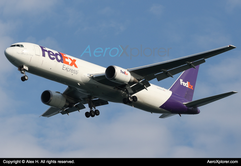 Photo of N146FE - FedEx Boeing 767-300F at BOS on AeroXplorer Aviation Database