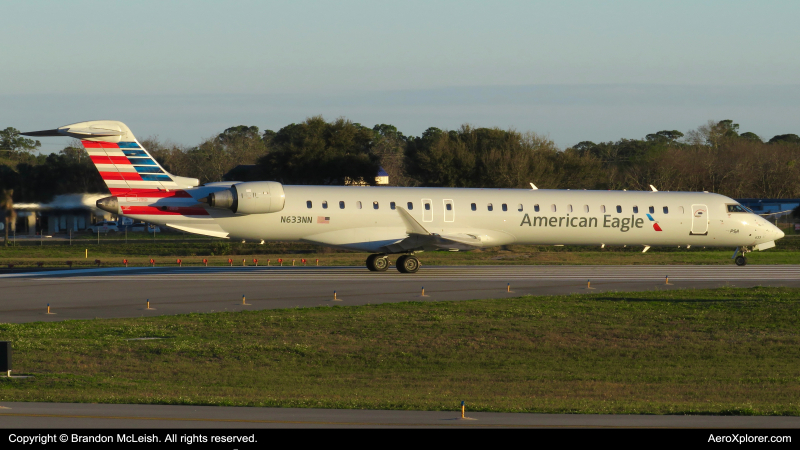 Photo of N633NN - PSA Airlines Mitsubishi CRJ-900 at DAB on AeroXplorer Aviation Database