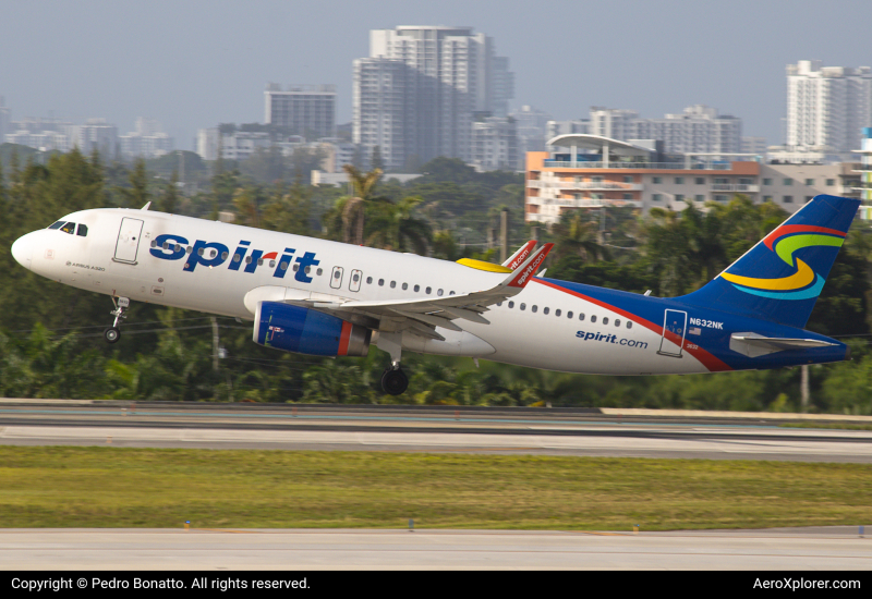 Photo of N632NK - Spirit Airlines Airbus A320 at FLL on AeroXplorer Aviation Database