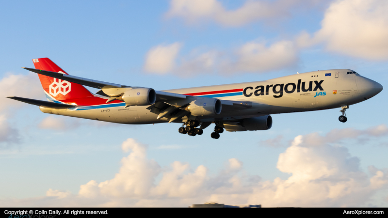 Photo of LX-VCI - CargoLux Boeing 747-8F at MIA on AeroXplorer Aviation Database