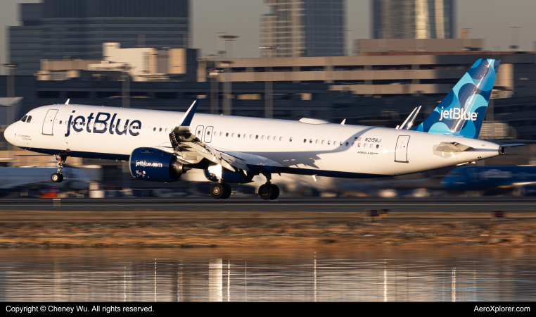 Photo of N2156J - JetBlue Airways Airbus A321NEO at BOS on AeroXplorer Aviation Database