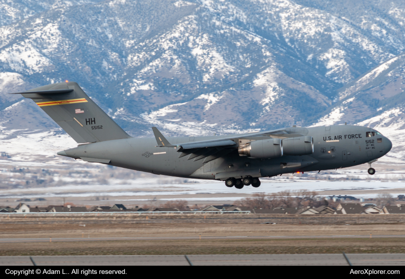 Photo of 05-5152 - USAF - United States Air Force Boeing C-17 Globemaster III at BZN on AeroXplorer Aviation Database