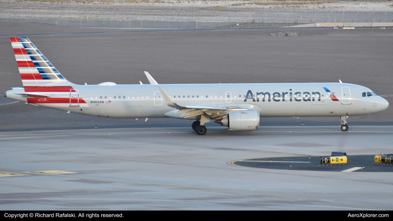Photo of N466AN - American Airlines Airbus A321NEO at PHX on AeroXplorer Aviation Database