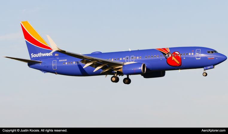 Photo of N8618M - Southwest Airlines Boeing 737 MAX 8 at ktpa on AeroXplorer Aviation Database