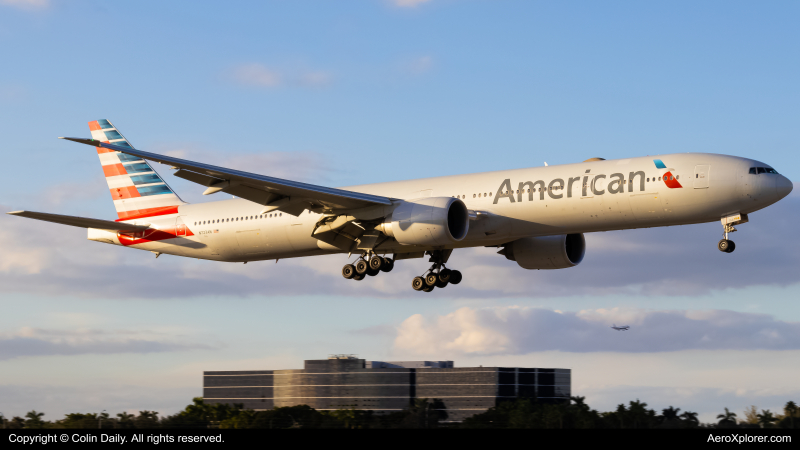 Photo of N723AN - American Airlines Boeing 777-300ER at MIA on AeroXplorer Aviation Database