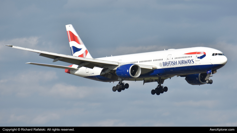 Photo of G-YMMP - British Airways Boeing 777-200ER at MCO on AeroXplorer Aviation Database