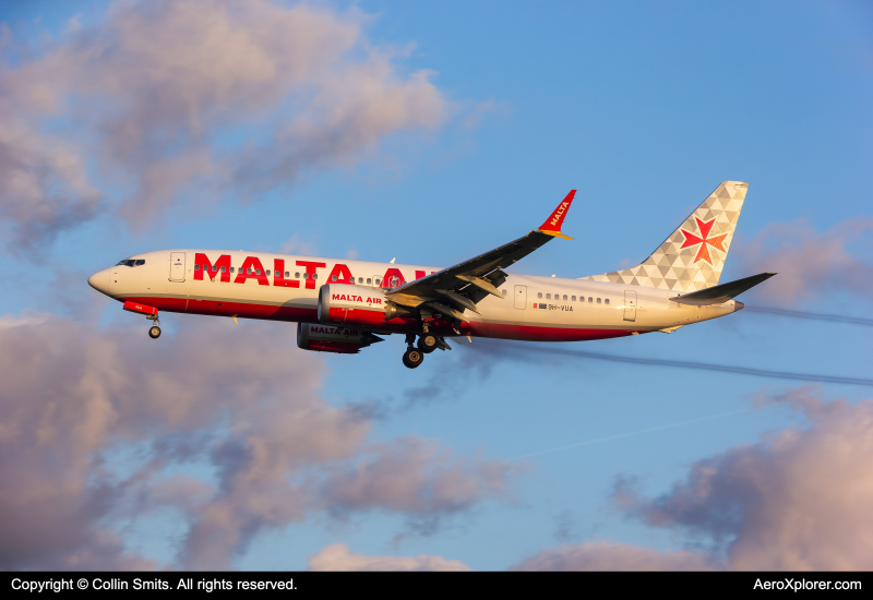 Photo of 9H-VUA - Malta Air Boeing 737 MAX 8 at EIN on AeroXplorer Aviation Database