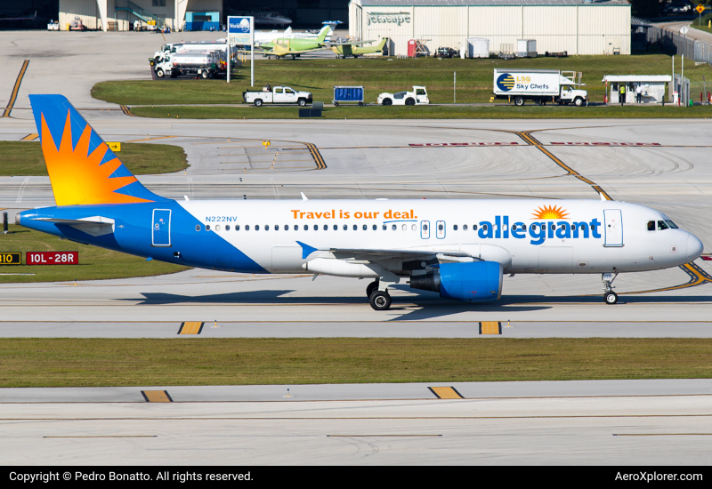 Photo of N222NV - Allegiant Air Airbus A320 at FLL on AeroXplorer Aviation Database