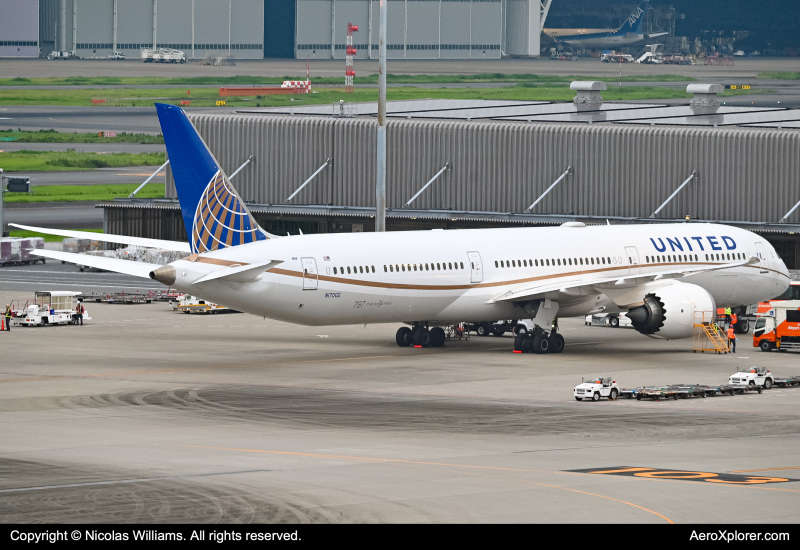 Photo of N17002 - United Airlines Boeing 787-10 at HND on AeroXplorer Aviation Database