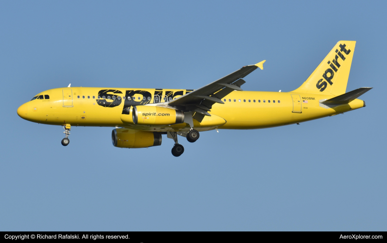 Photo of N608NK - Spirit Airlines Airbus A320 at MCO on AeroXplorer Aviation Database