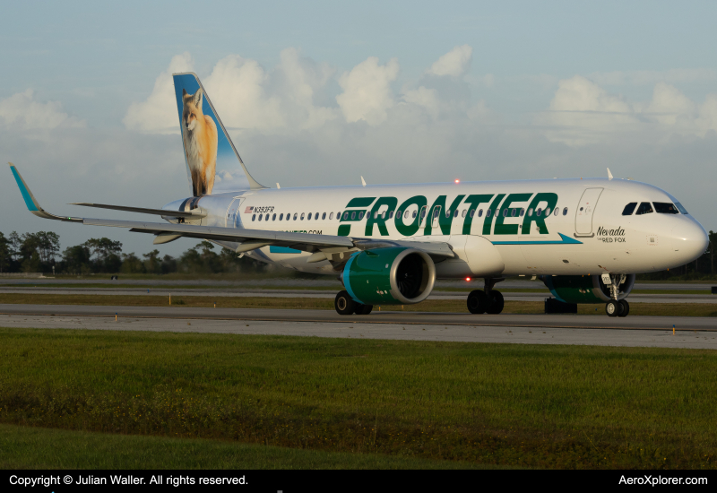 Photo of N393FR - Frontier Airlines Airbus A320NEO at MCO on AeroXplorer Aviation Database