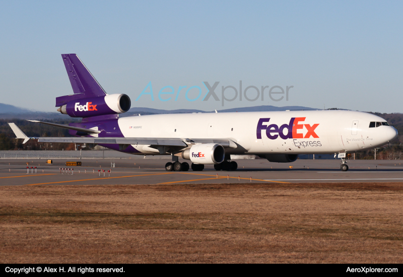 Photo of N589FE - FedEx McDonnell Douglas MD-11F at MHT on AeroXplorer Aviation Database