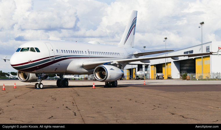 Photo of A7-HHJ - Qatar Airways Amiri Flight  Airbus A319 at TPA on AeroXplorer Aviation Database