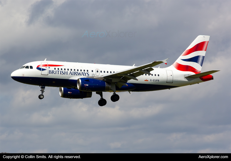 Photo of G-EUPR - British Airways Airbus A319 at LHR on AeroXplorer Aviation Database