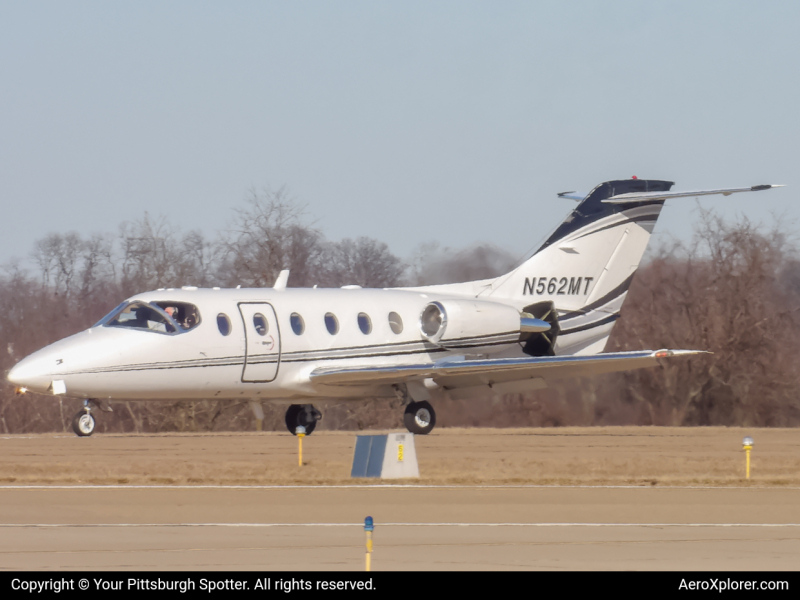 Photo of N562MT - Private   Beechcraft Hawker 400 at AGC on AeroXplorer Aviation Database