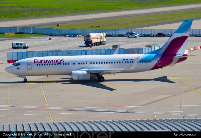 Photo of D-ABKJ - Eurowings Boeing 737-800 at CGN on AeroXplorer Aviation Database